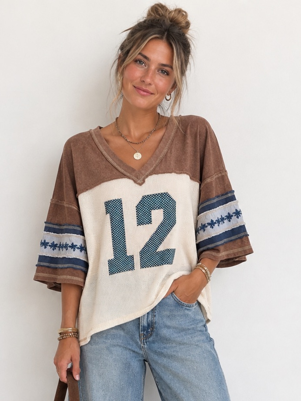 EEsome Boho Boxy Jersey Style Tee